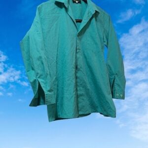 RAFAEL Vintage Teal Button-Up Shirt Size 14